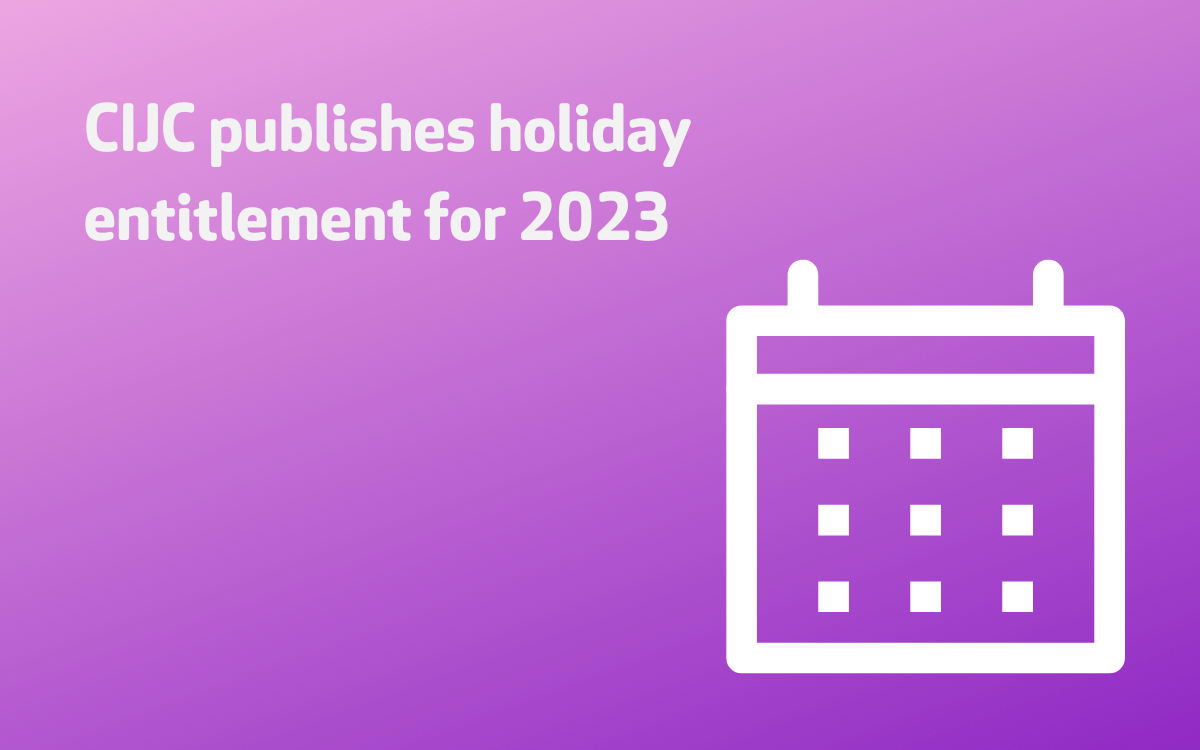 CIJC publishes holiday entitlement for 2023 FIS