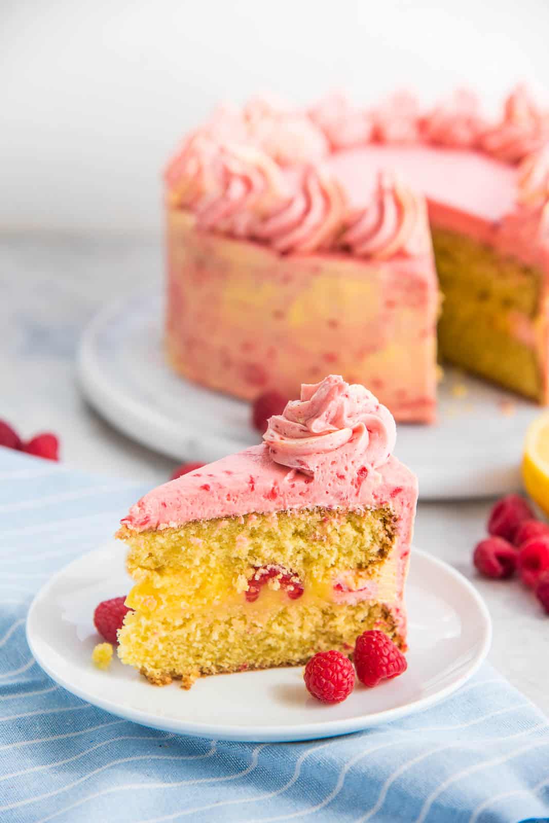 Lemon Raspberry Cake (with Lemon Curd) The Flavor Bender