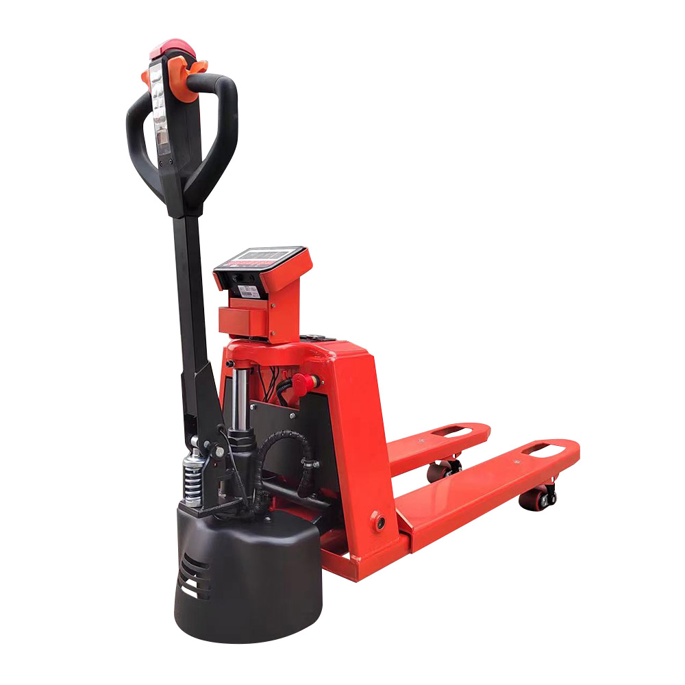 China Electric pallet Jack with weighing， full electric pallet truck