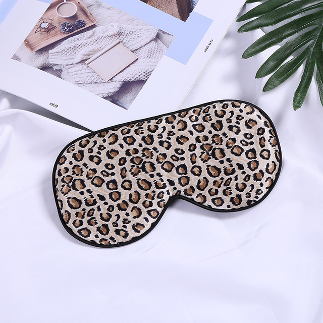 China Leopard Print 16 Momme Silk Eye Mask Manufacturer and Supplier