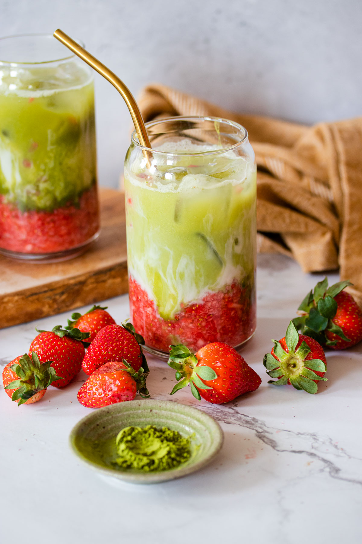 Strawberry Matcha Latte The Floured Camera