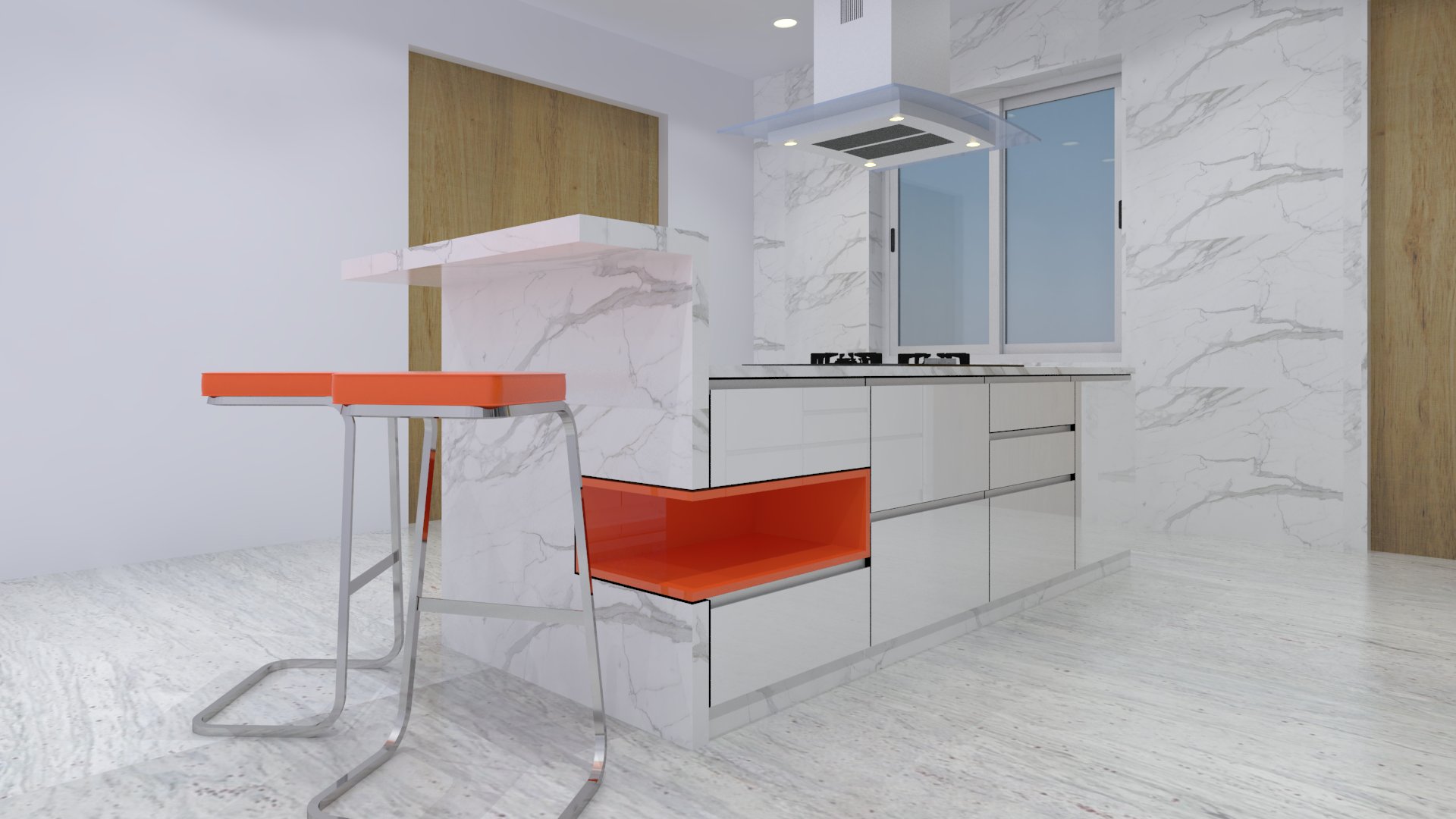 L Shaped Kitchen Flow Kitchen