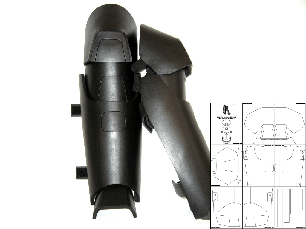 Template for Arkham Origins Batman Shin Guards The Foam Cave