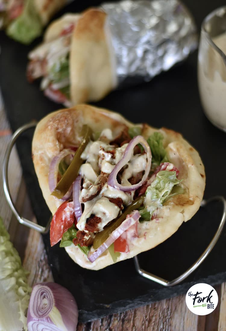Chicken Shawarma Wrap with Garlic or Yogurt Sauce The Fork Bite