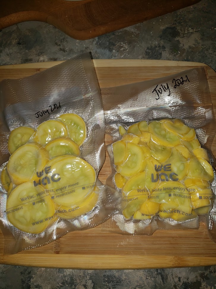 Freezing Summer Squash The Four Acre Farm