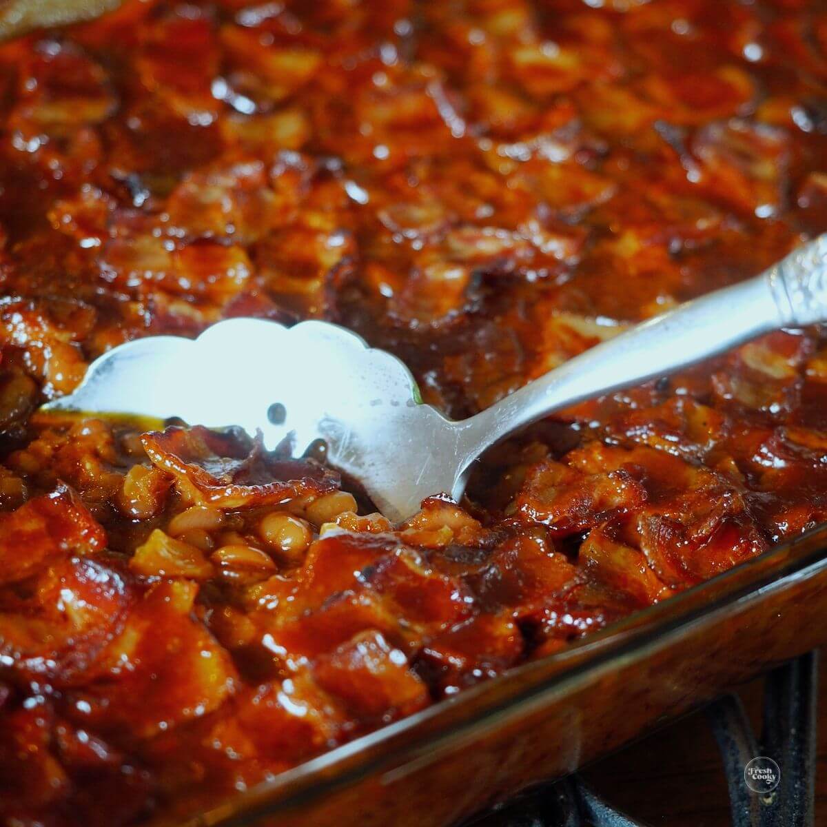 Best Ever Cowboy Baked Beans • The Fresh Cooky