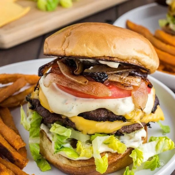 Best Smash Burger Recipe with Onions on a Blackstone • The Fresh Cooky