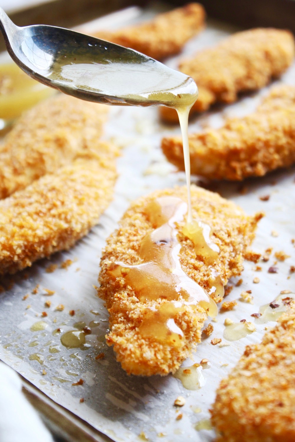 Spicy Honey Butter Glazed Chicken Tenders
