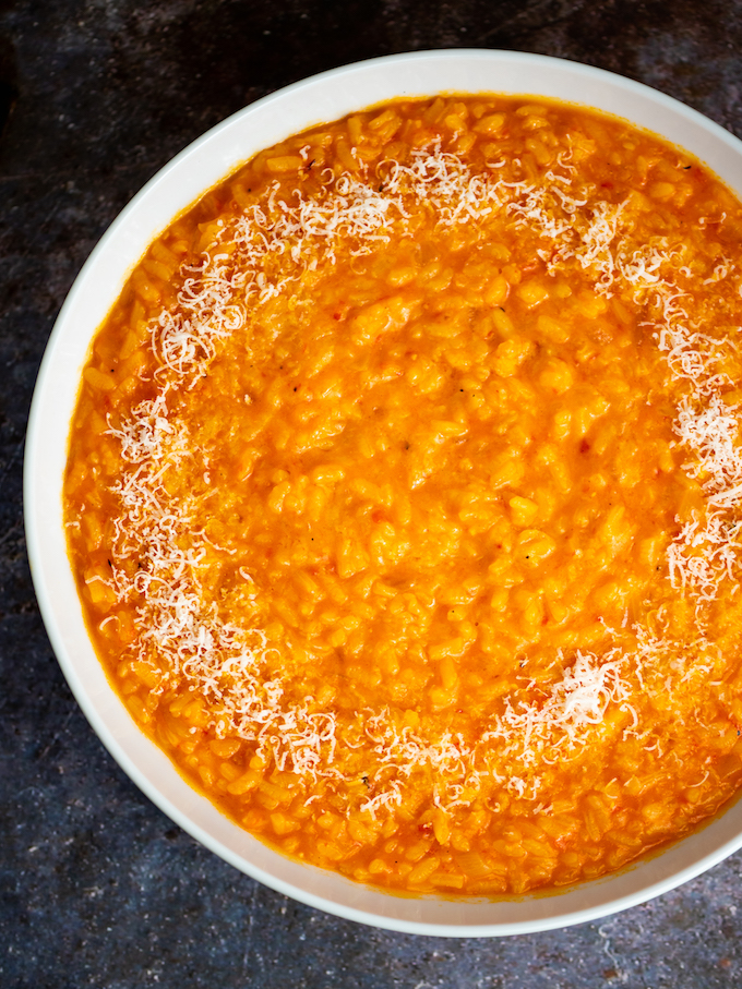 Roasted Red Pepper Risotto The Chef