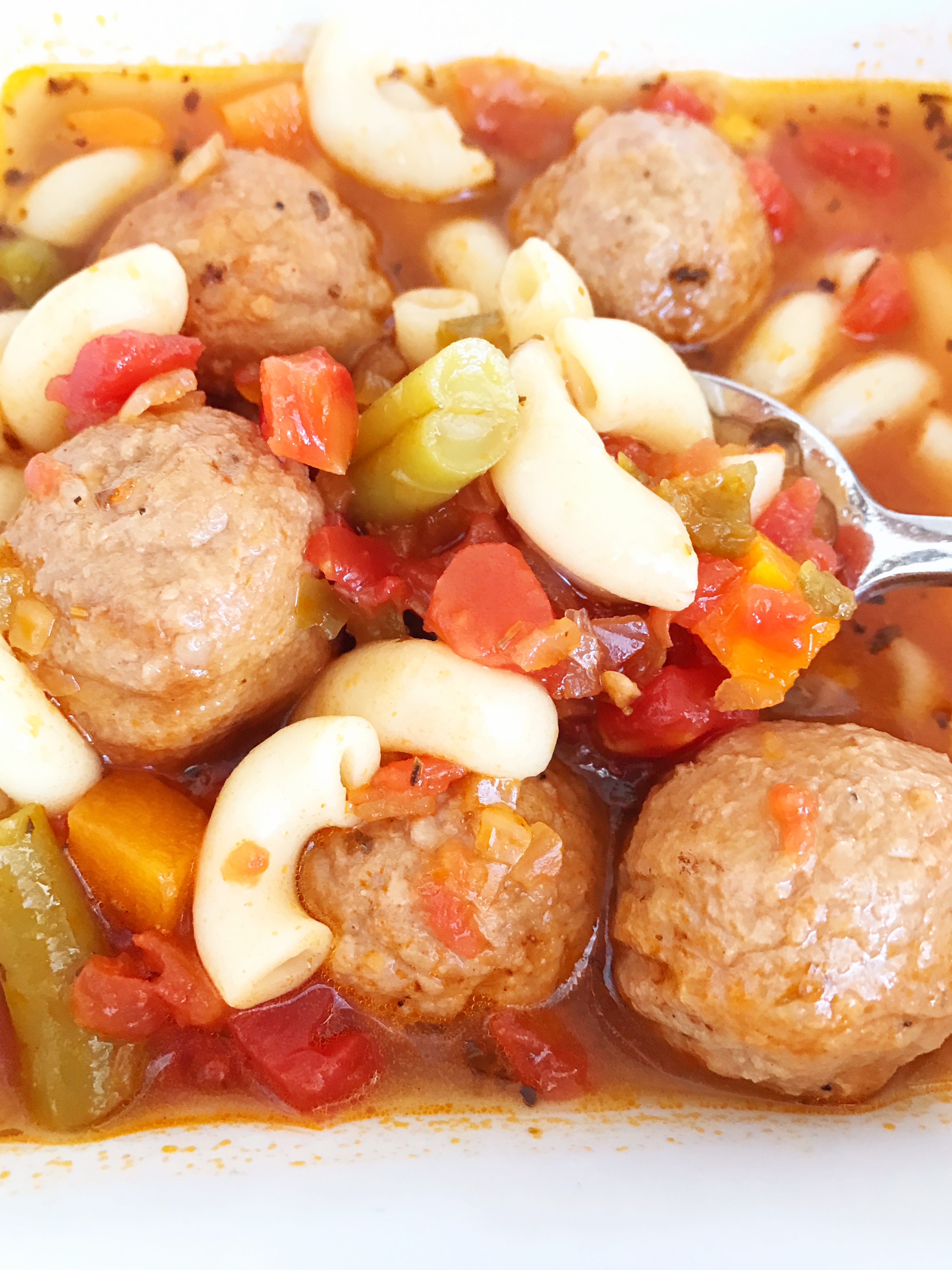 {One Pot} Italian Meatball Soup The Gingham Apron
