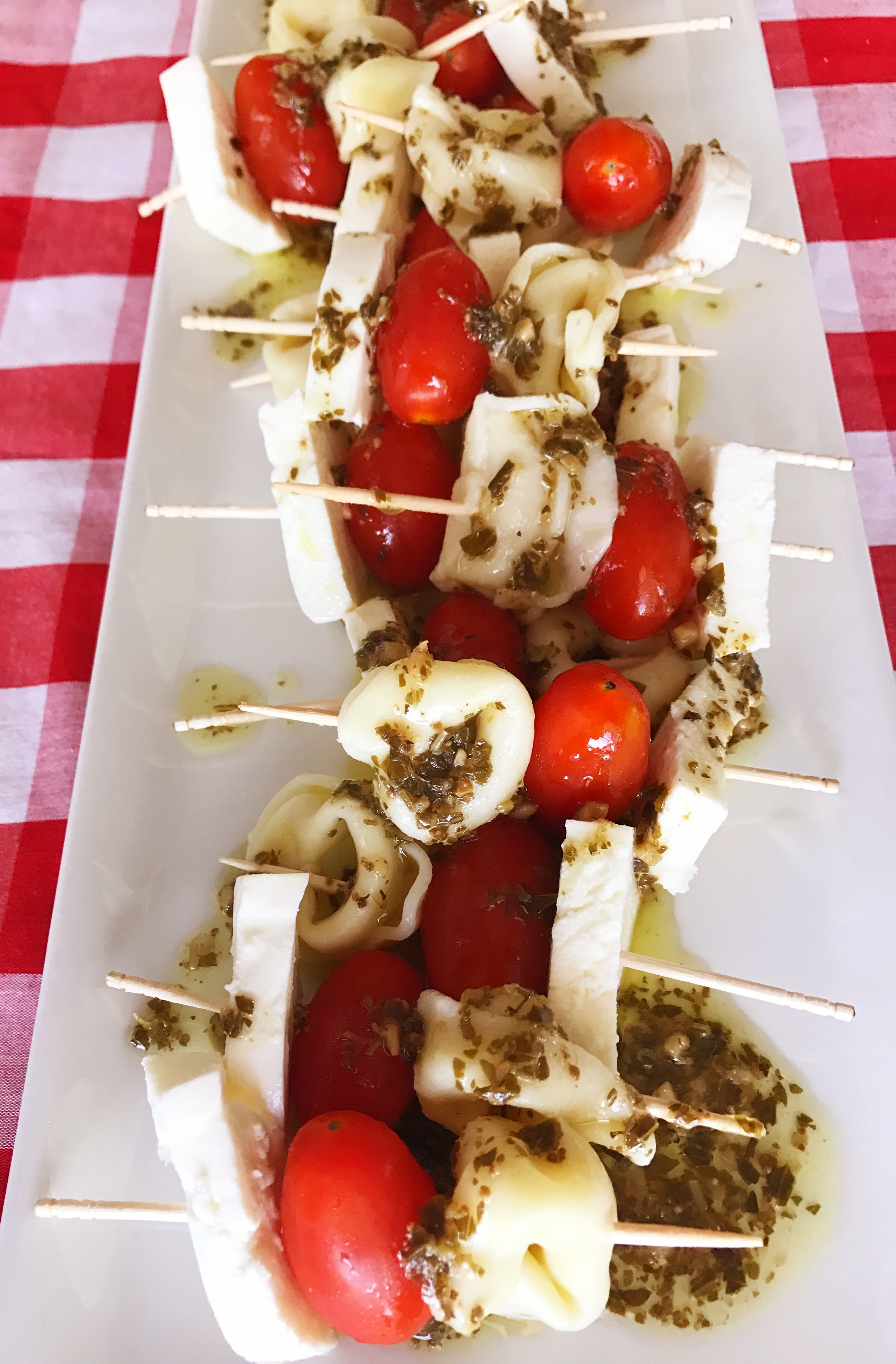 Tortellini Caprese Skewers The Gingham Apron
