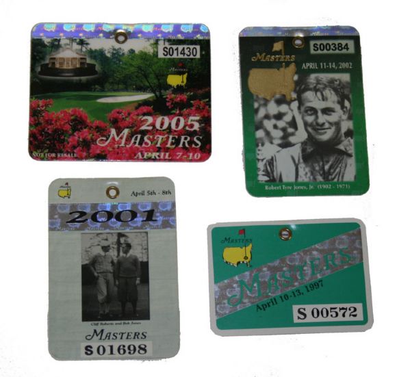 Lot Detail Lot of 4 VIP Masters Badges Tiger Woods Years
