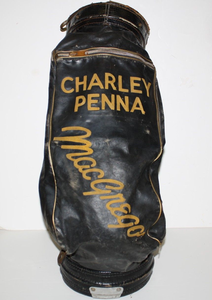 Lot Detail Charley Penna Collapsable Kangaroo Leather Golf Bag Late