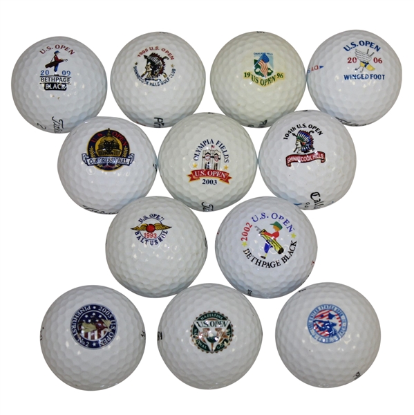 Lot Detail Twelve Various US Open Championship Logo Golf Balls