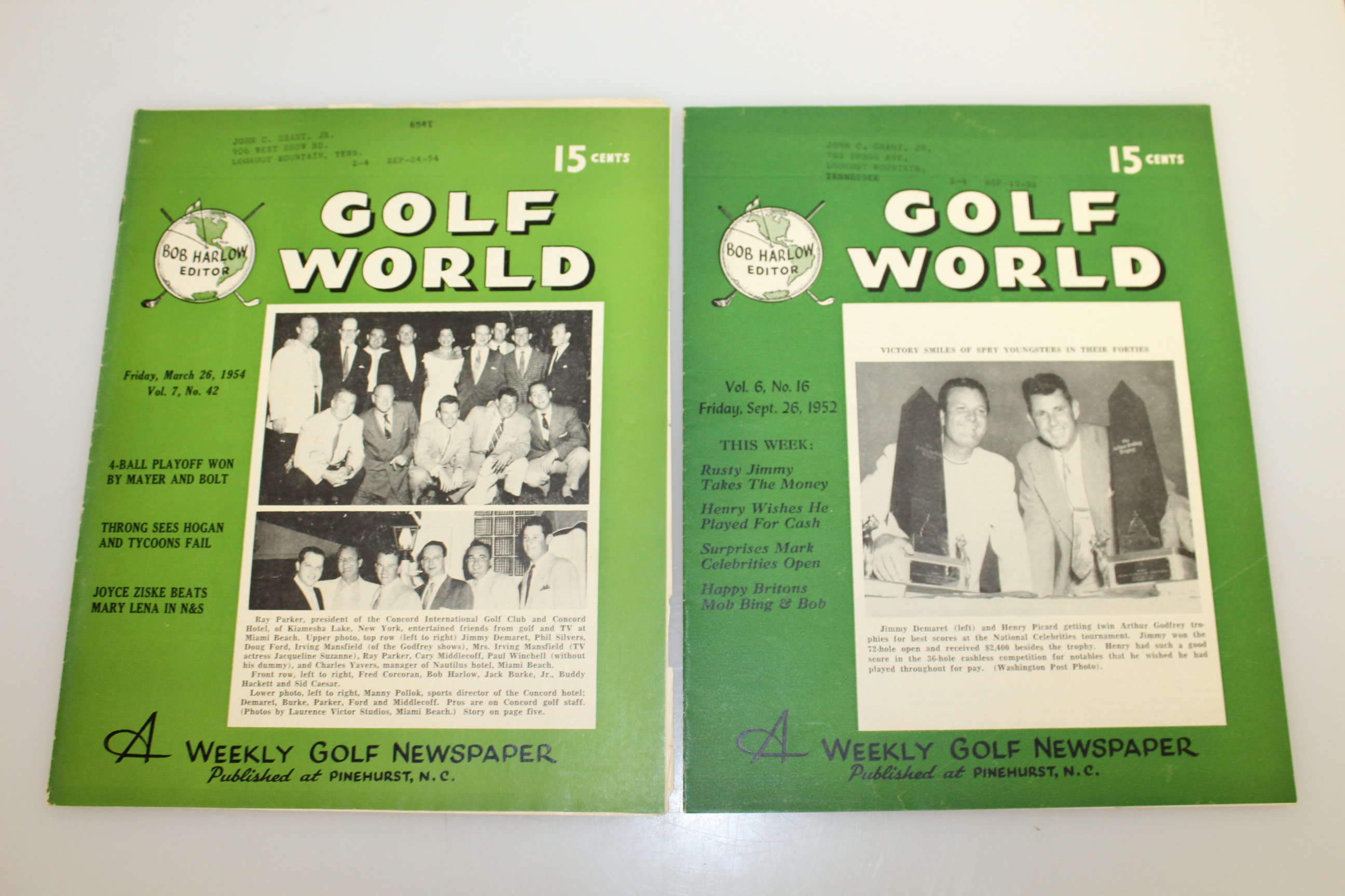 Lot Detail Four Vintage 'Golf World' Weekly Golf Magazines Sept
