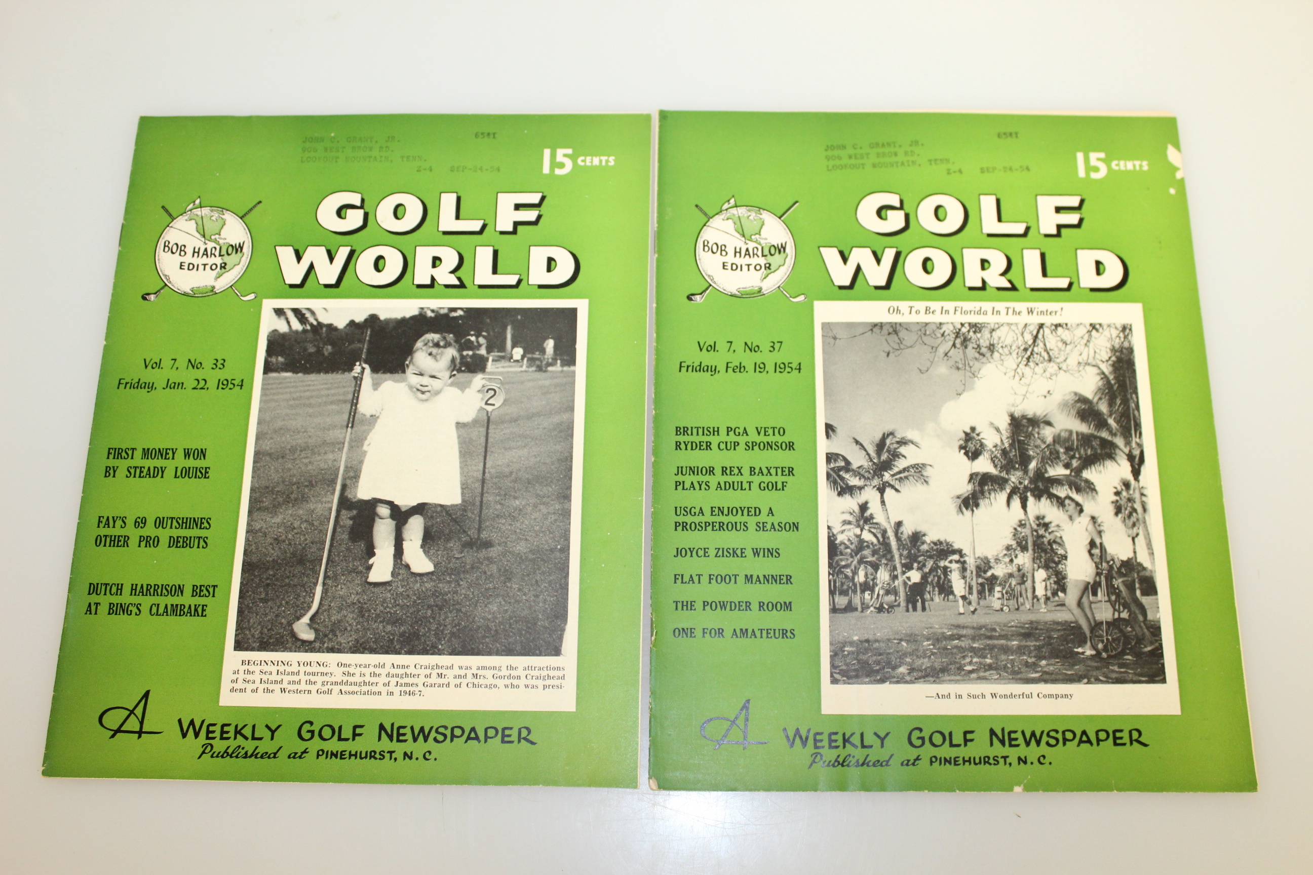 Lot Detail Four Vintage 'Golf World' Weekly Golf Magazines Sept