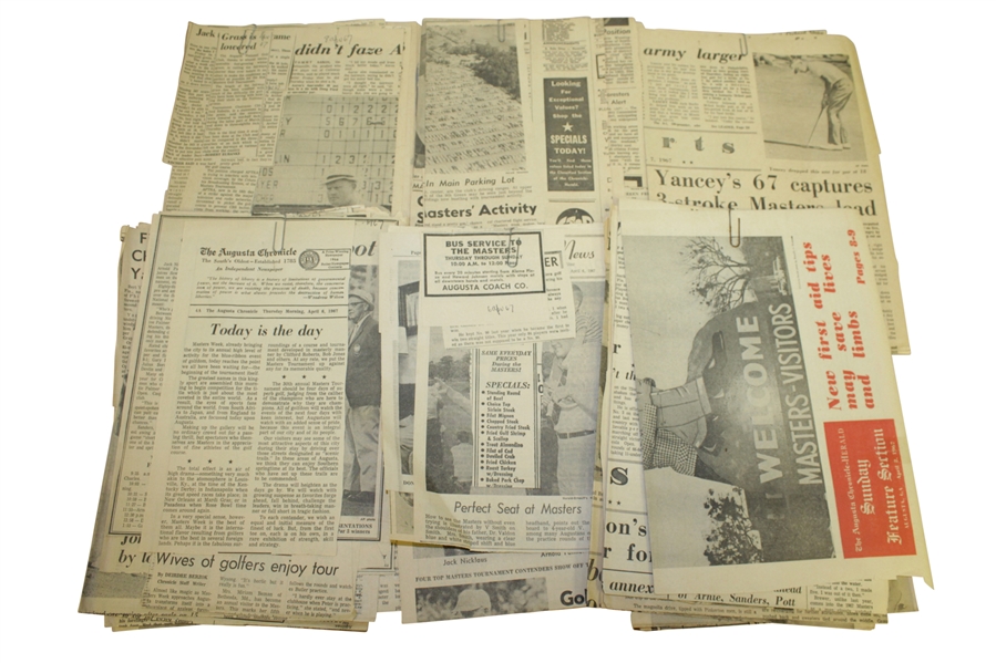 Lot Detail Four 1967 Augusta Chronicle Augusta Herald Special Masters