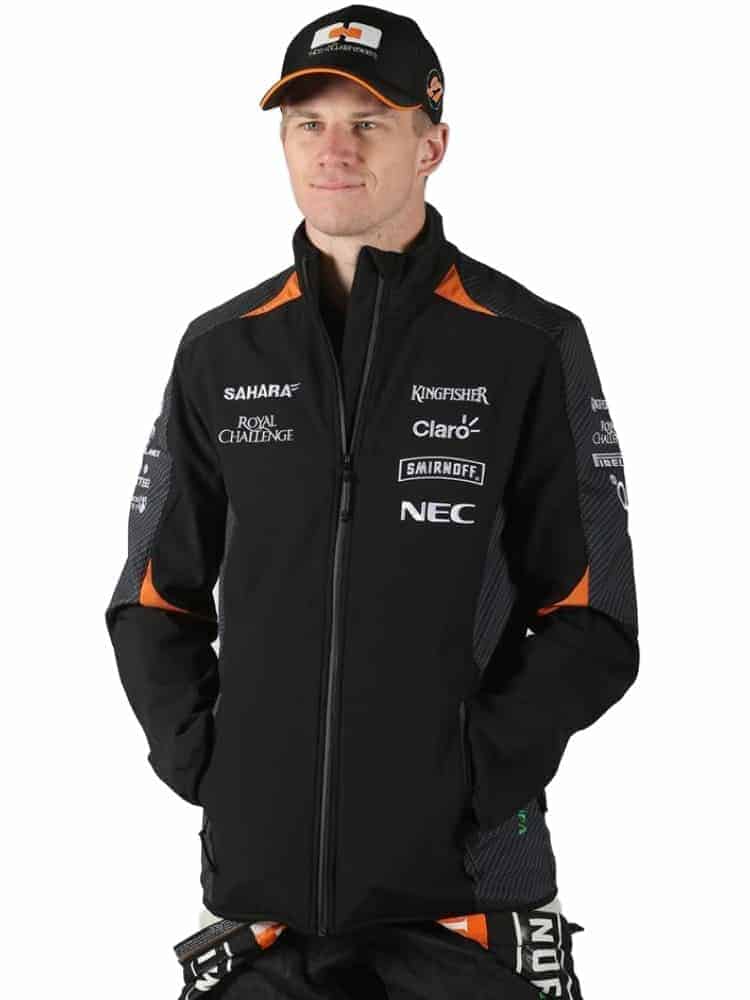 JACKET Softshell Formula One 1 Sahara Force India Team Sponsor F1 Black