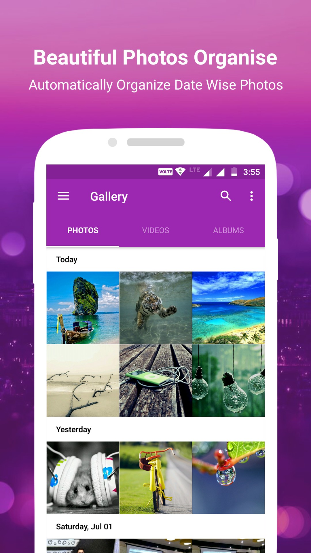 Gallery app is one of the Best photo organizer App