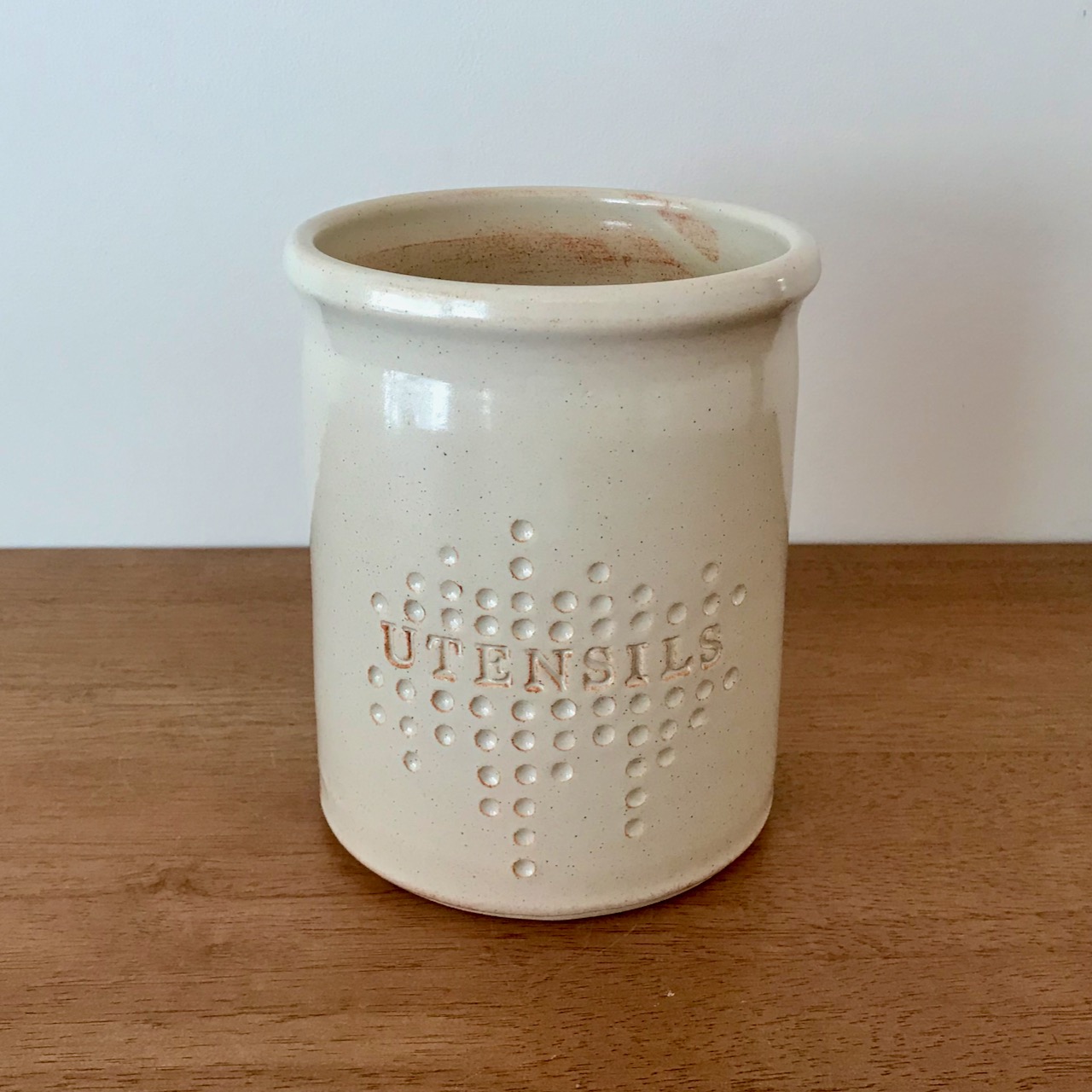 Utensil Holder Cream The Greimann House