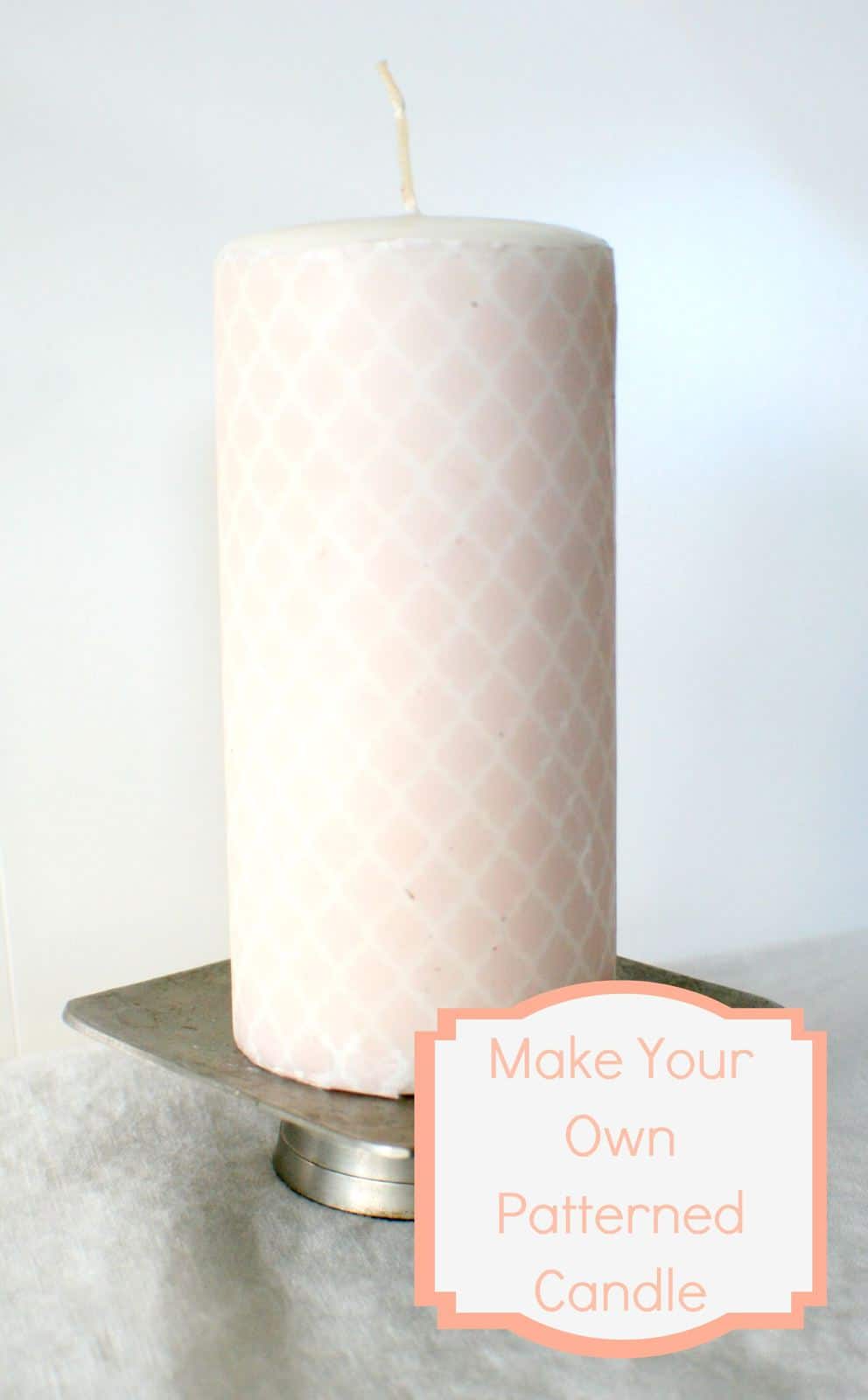 Make your own patterned candle