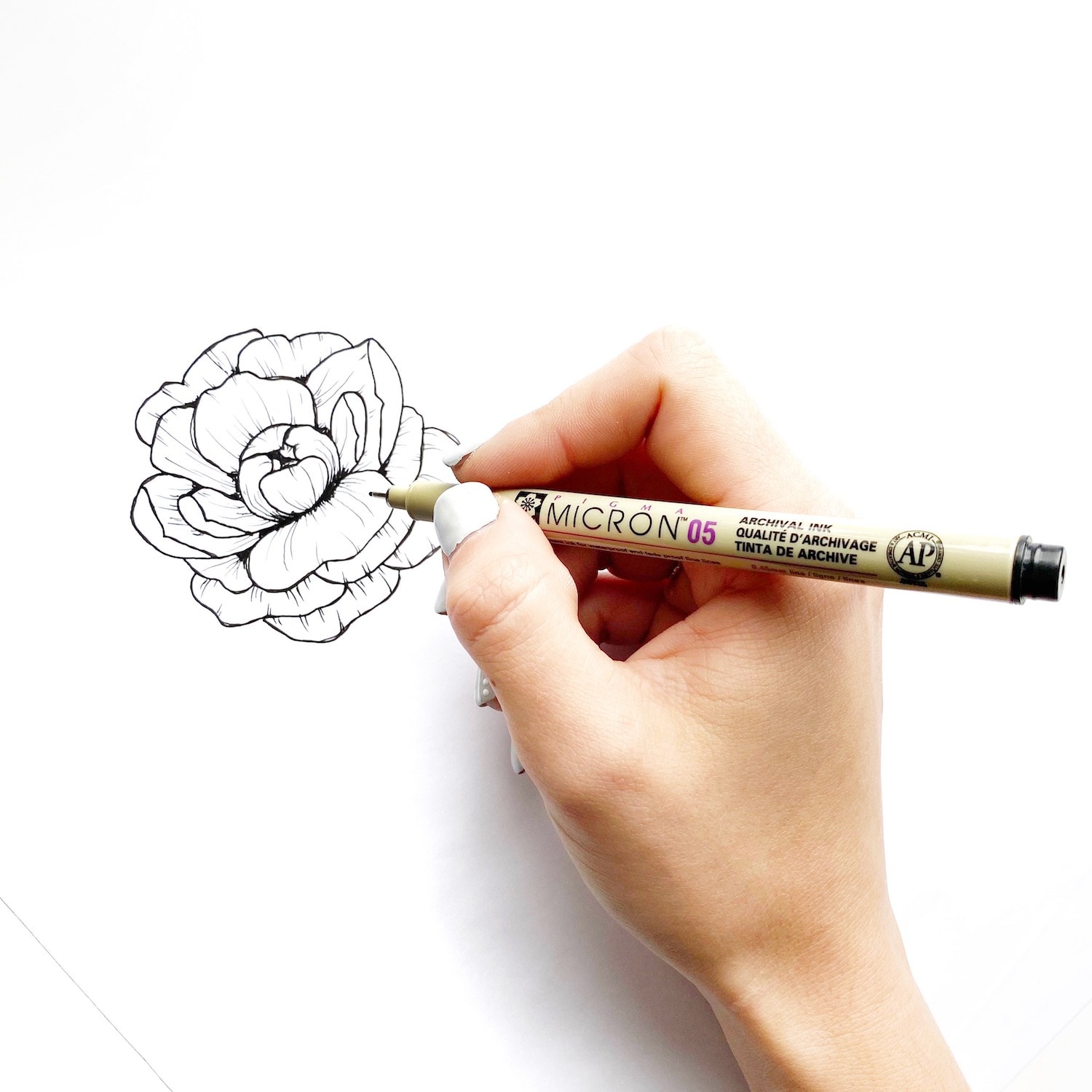 How to Draw a Peony StepbyStep Tutorial The Happy Ever Crafter Inc.