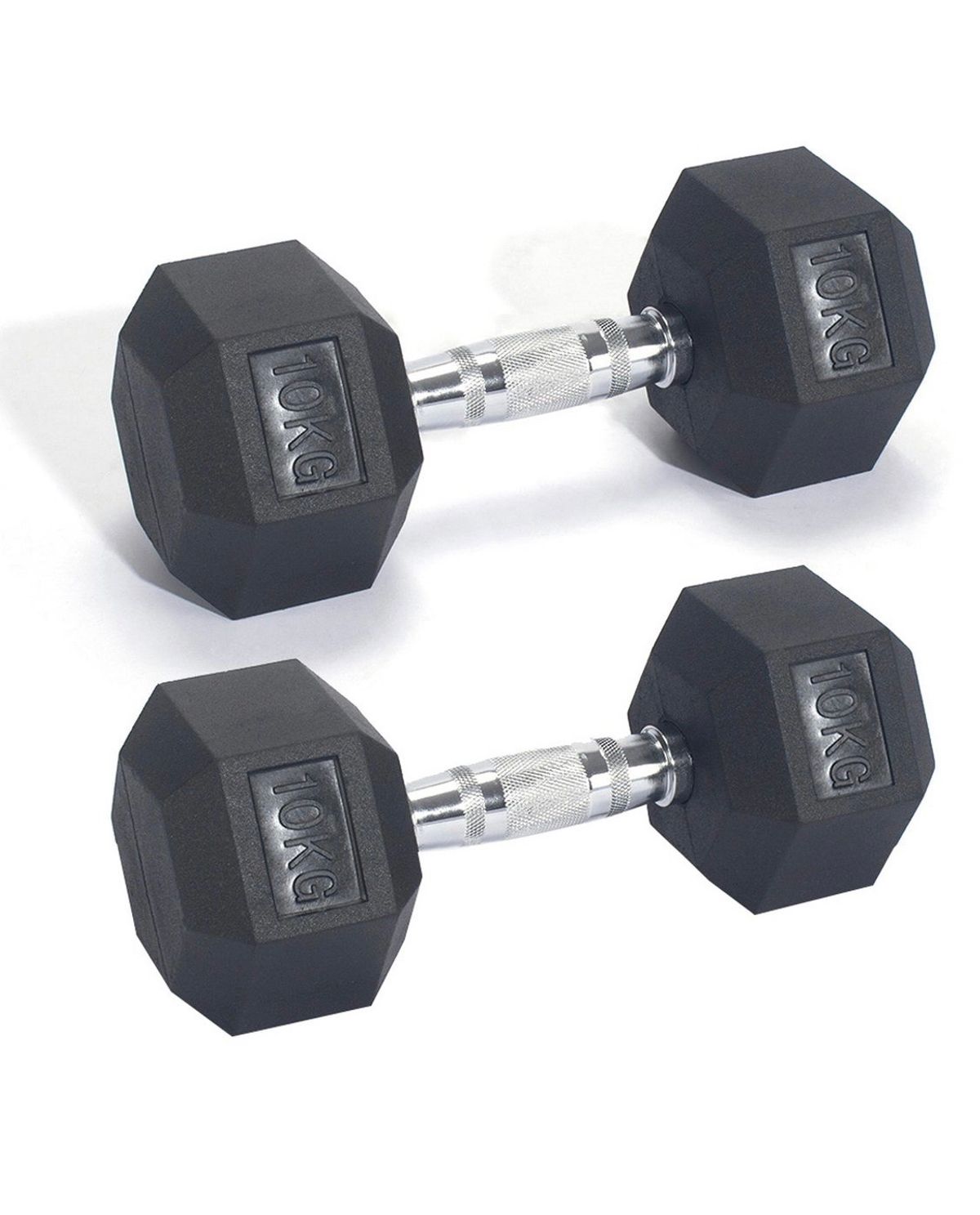 10Kg Rubber Hex Dumbbells (10Kg X 2 Dumbbells) The Hap Store