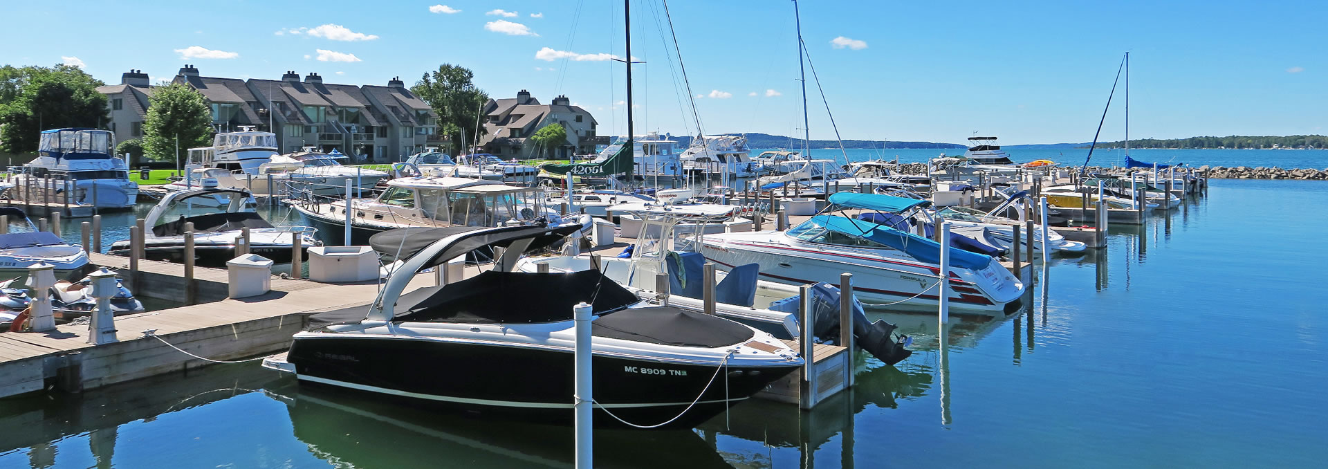 The Harborage. A residential community in Boyne City, Michigan