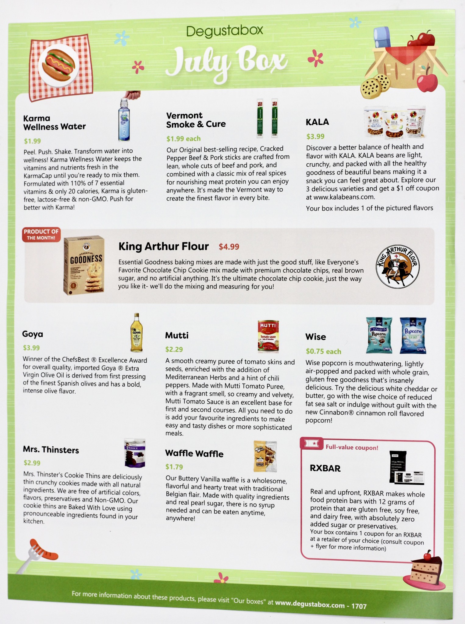 July 2017 Degustabox Review & Coupon Code The Homespun Chics