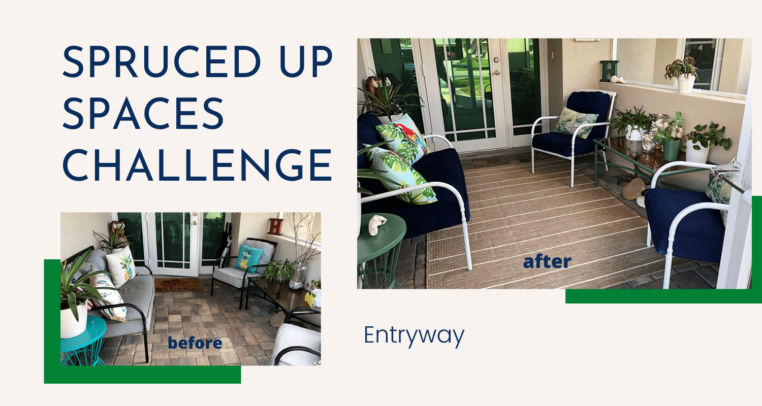 Entrance Way Refresh, Using Spray Paint the House house