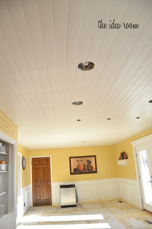 How to DIY a Wood Plank Ceiling