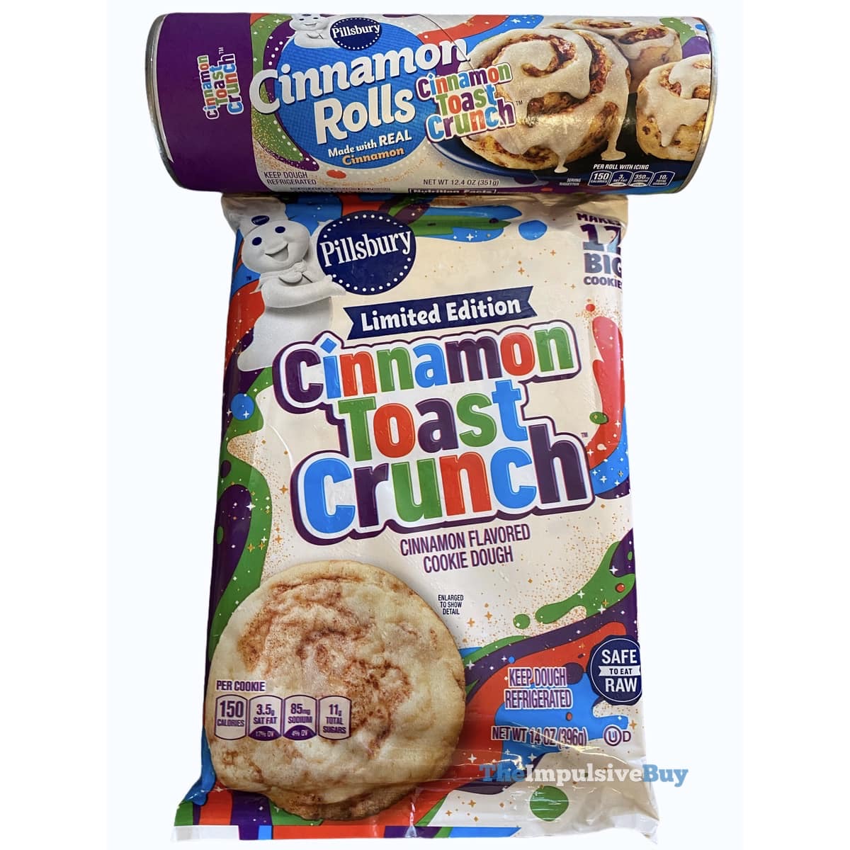 REVIEW Pillsbury Cinnamon Toast Crunch Cookie Dough and Cinnamon Rolls