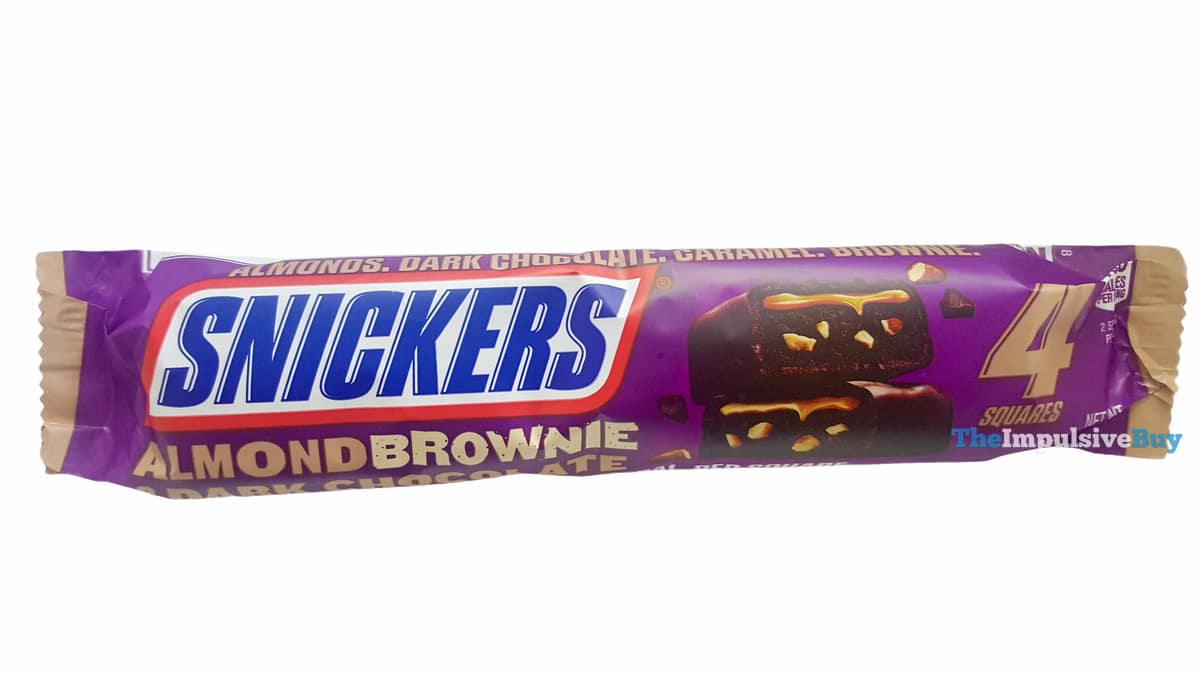 REVIEW Snickers Almond Brownie Squares The Impulsive Buy