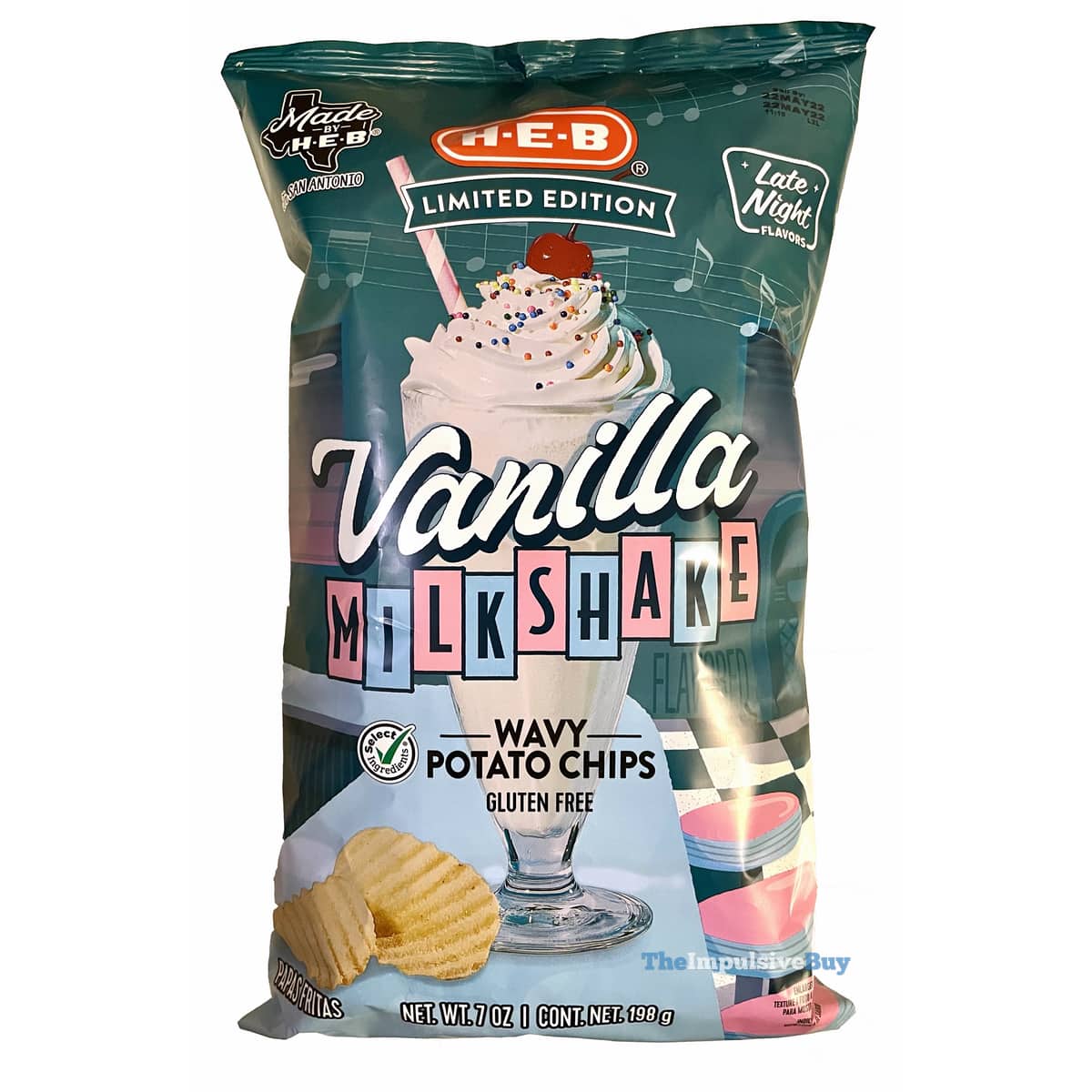 REVIEW HEB Limited Edition Vanilla Milkshake Wavy Potato Chips The