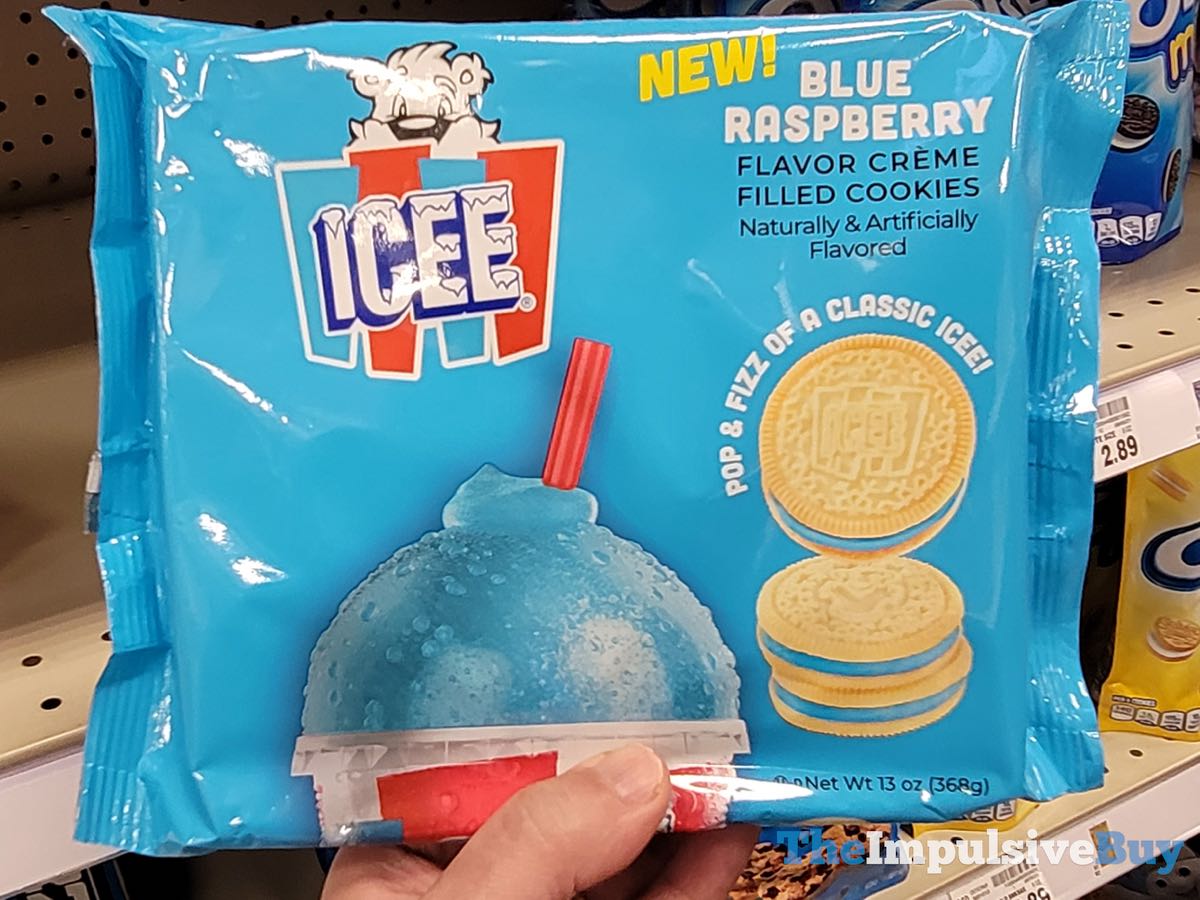 SPOTTED ICEE Blue Raspberry and Cherry Creme Filled Cookies The