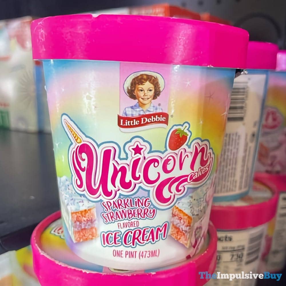 SPOTTED Little Debbie Unicorn Cake Sparkling Strawberry Ice Cream