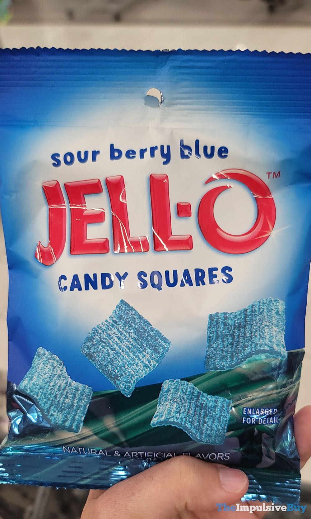 SPOTTED Sour Berry Blue Jello Candy Squares The Impulsive Buy