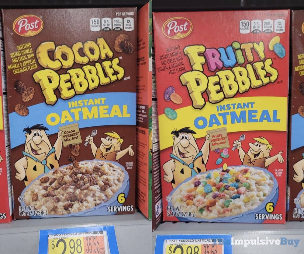 SPOTTED Post Cocoa Pebbles and Fruity Pebbles Instant Oatmeal The Impulsive Buy