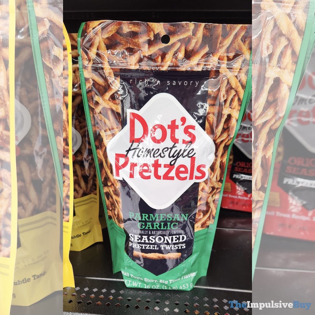 SPOTTED Dot's Homestyle Pretzels Parmesan Garlic Seasoned Pretzel