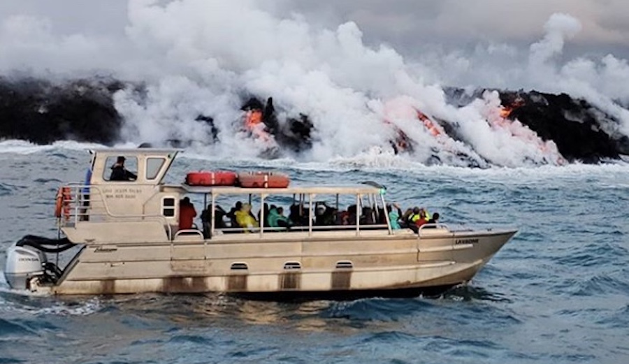 23 Injured By Lava Bomb Flung Into a Tour Boat on the Big Island The