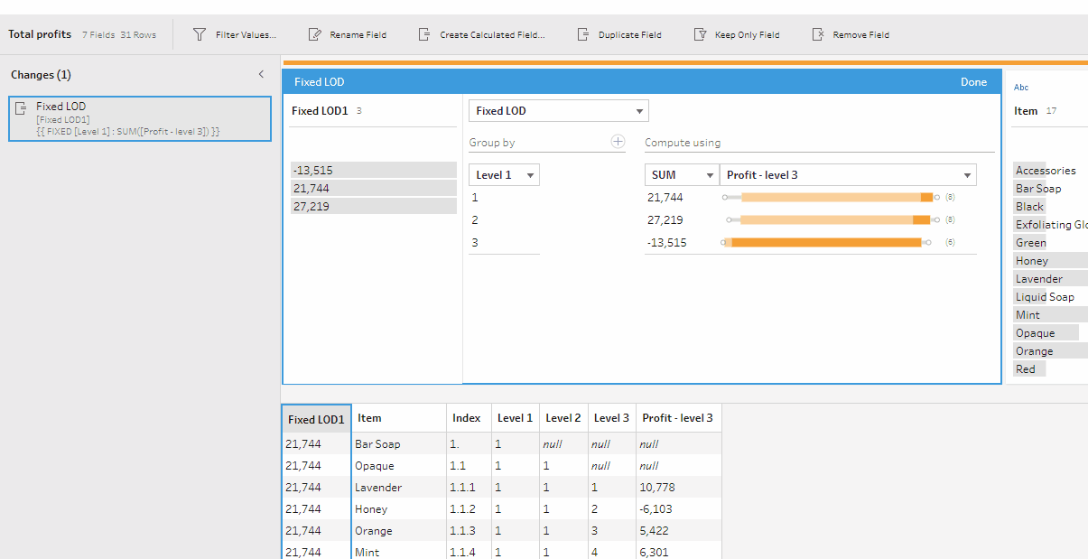 New feature in Tableau Prep Builder 2020.1 Fixed Level of Detail