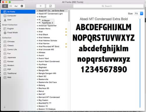 How to See Examples of All of the Fonts on Your Mac