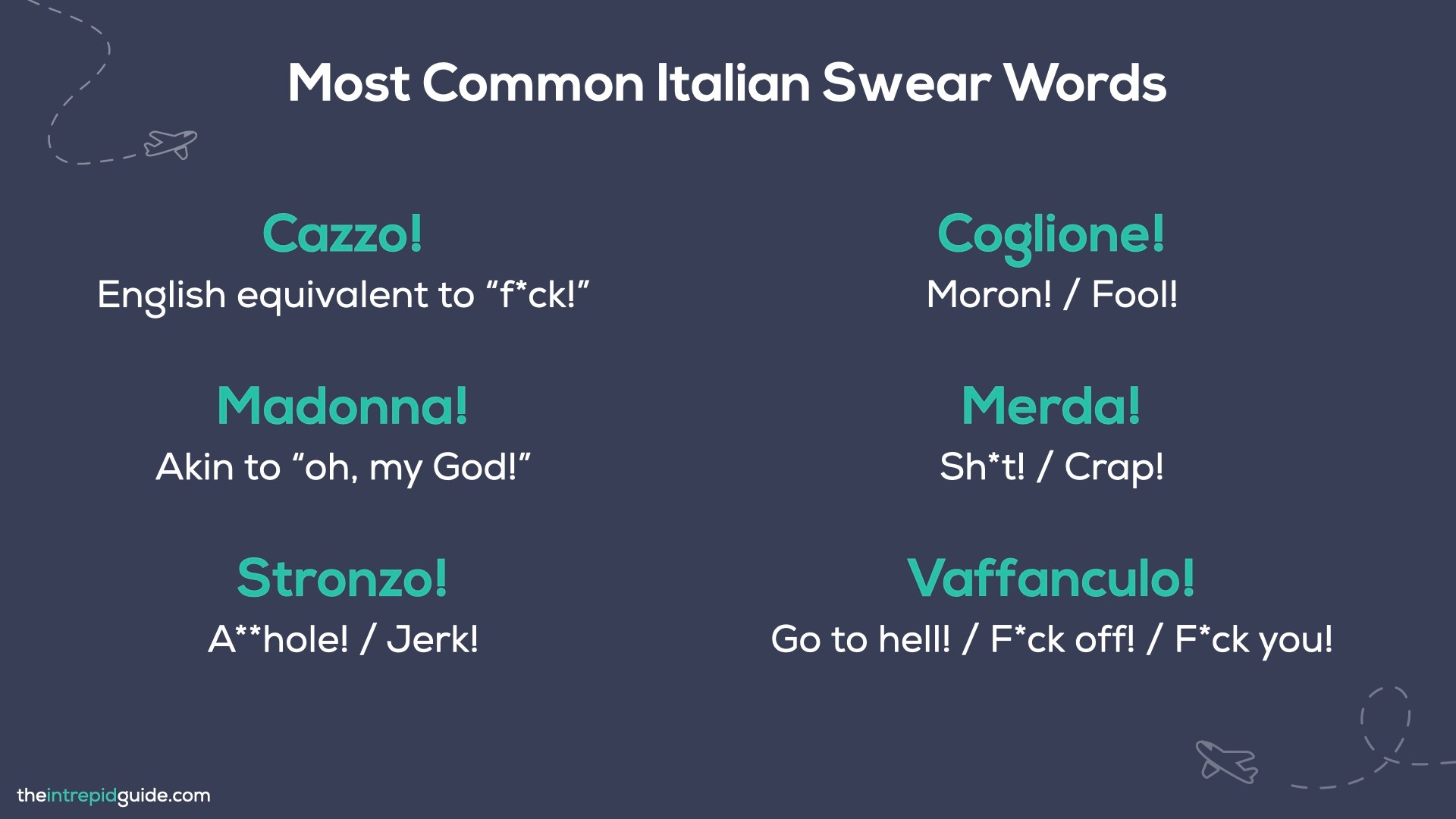 50 Commonly Used Italian Swear Words + 📚 FREE PDF CheatSheet The