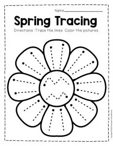 Free Printable Tracing Spring Preschool Worksheets - The Keeper of the