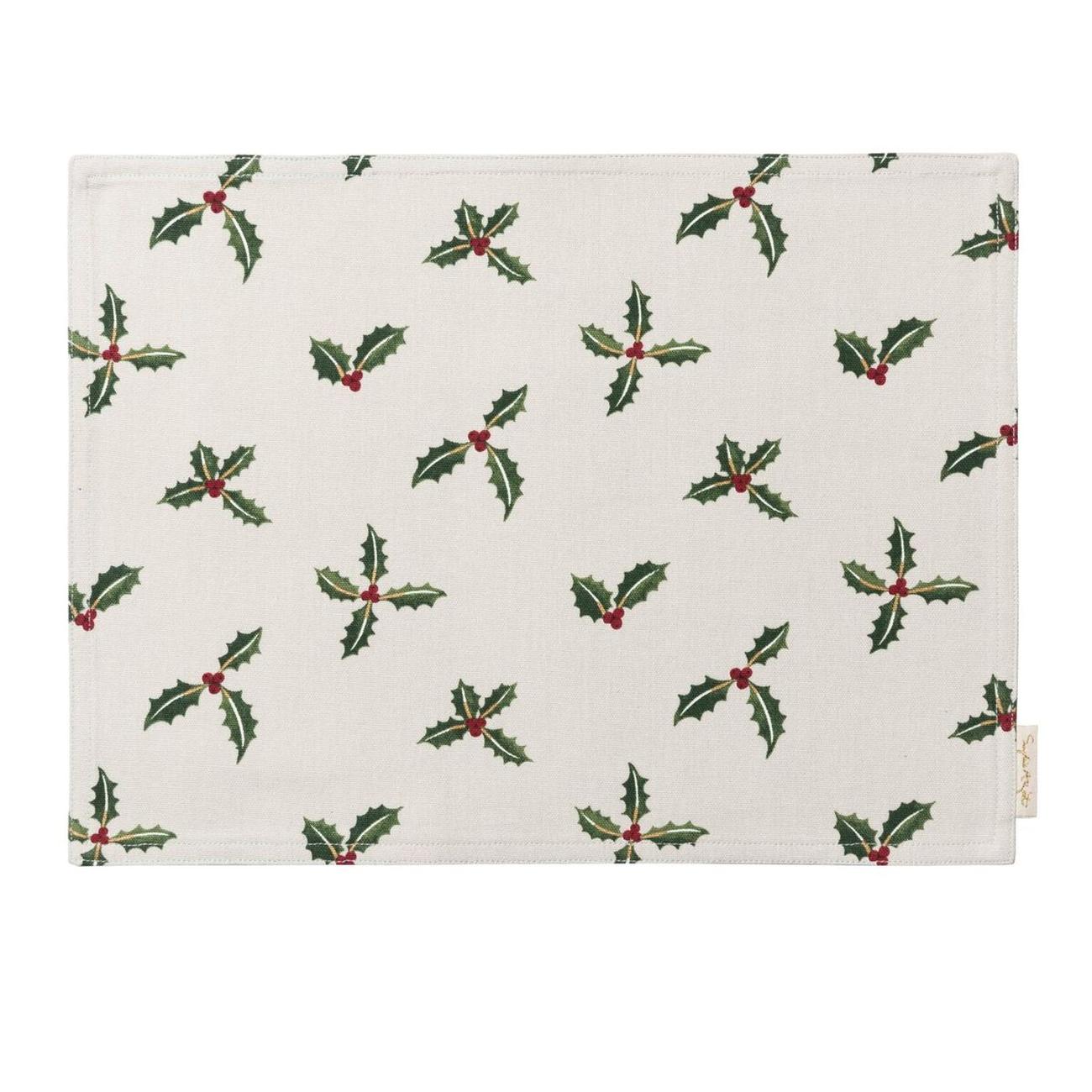 Sophie Allport Holly & Berry Fabric Placemat