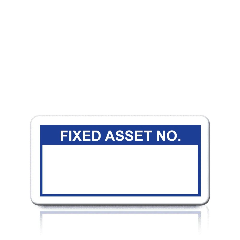 Fixed Asset Labels in Blue The Label People