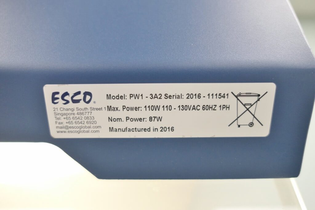 ESCO PowderMax Powder Hood Balance Enclosure 3ft