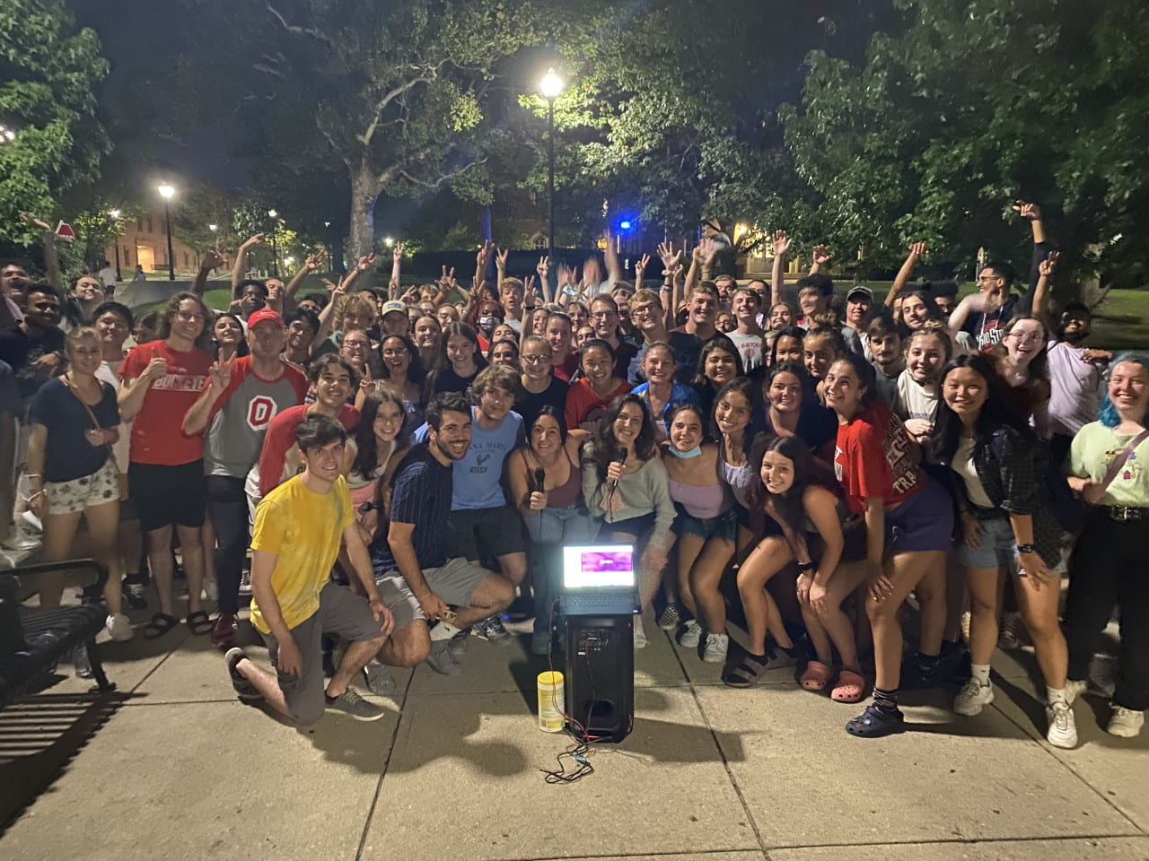 Shower singers at Bad Singers Karaoke Club
