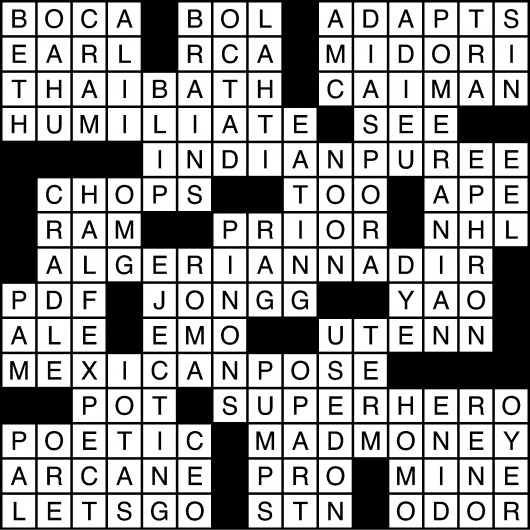 Feb. 27 puzzle solutions The Lantern