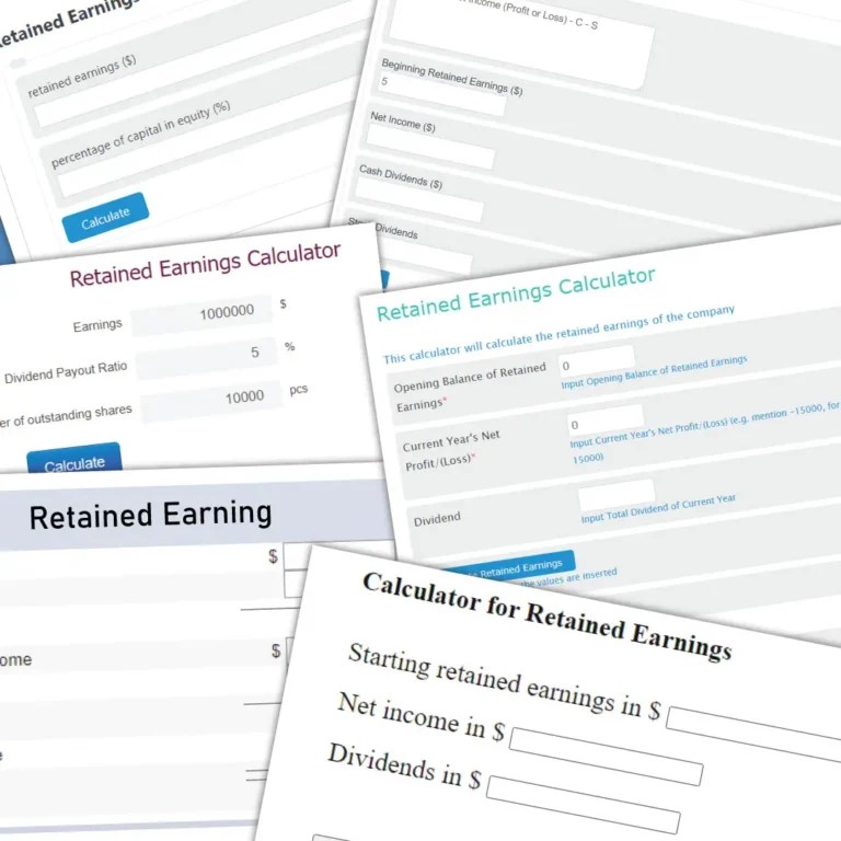 Retained Earning Calculator Calculate Your Business's Retained